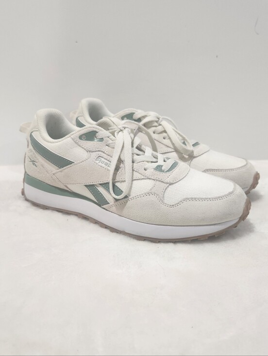 Reebok Shoes - Reebok Drive Leather Suede Ortholite Chalk Green Sneaker Shoes Womens 10